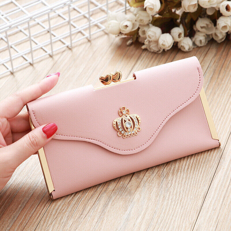 Women Short Small Money Purse Wallet Ladies PU Leather Folding Coin Card Holder