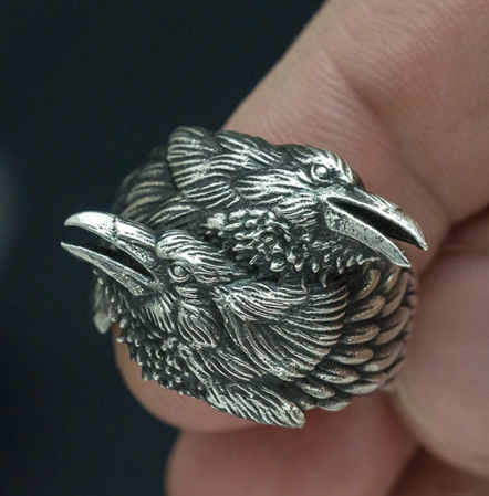 New two black crow rings