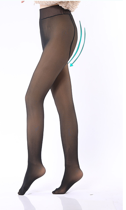 Through leggings stockings female with velvet thickened autumn and winter