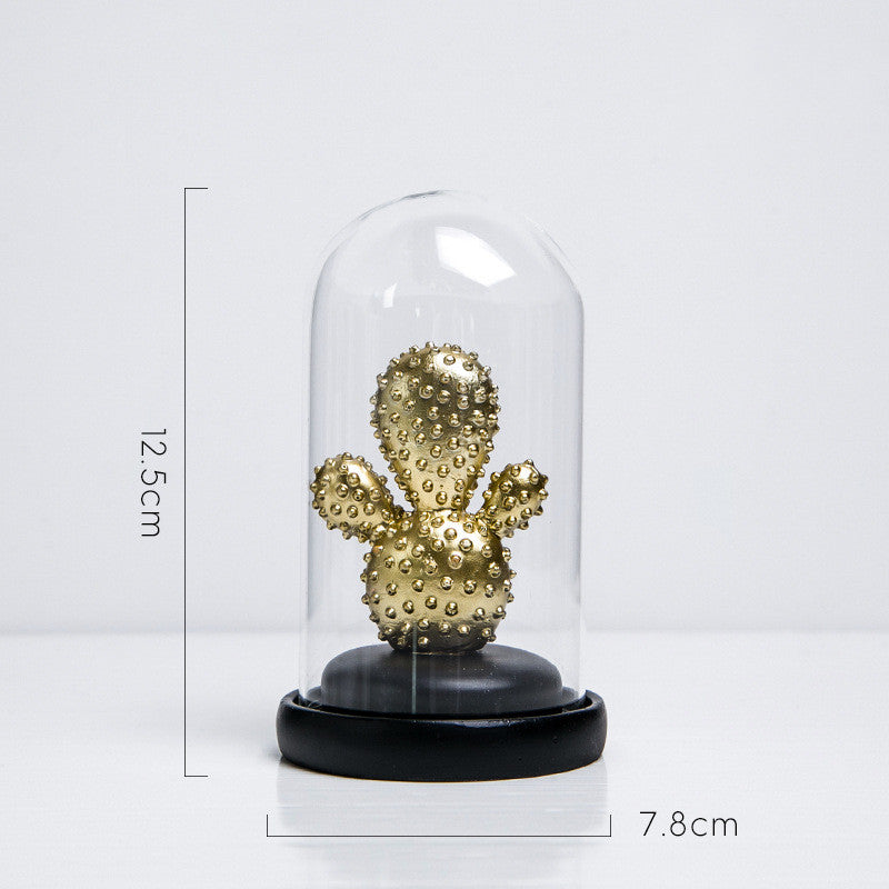 Glass cover simulation cactus ornaments