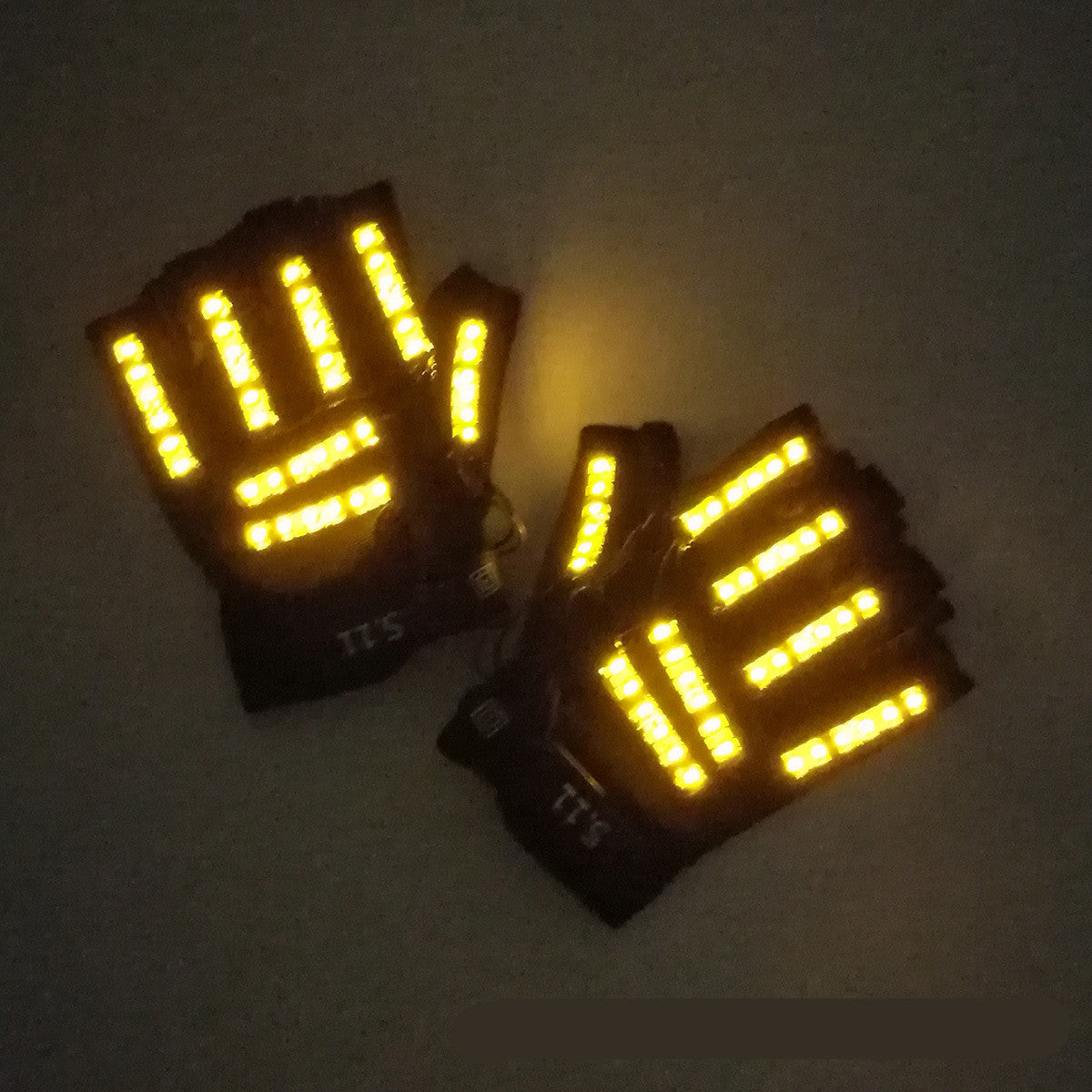 led half-finger lighting gloves