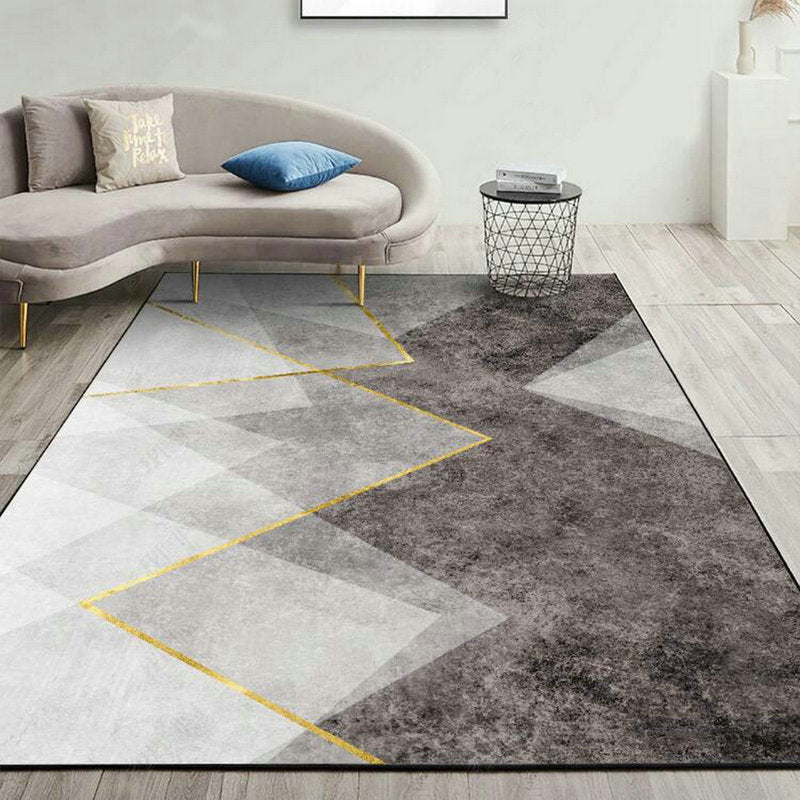Thickened Cashmere-like Pattern Abstract Sofa Rug