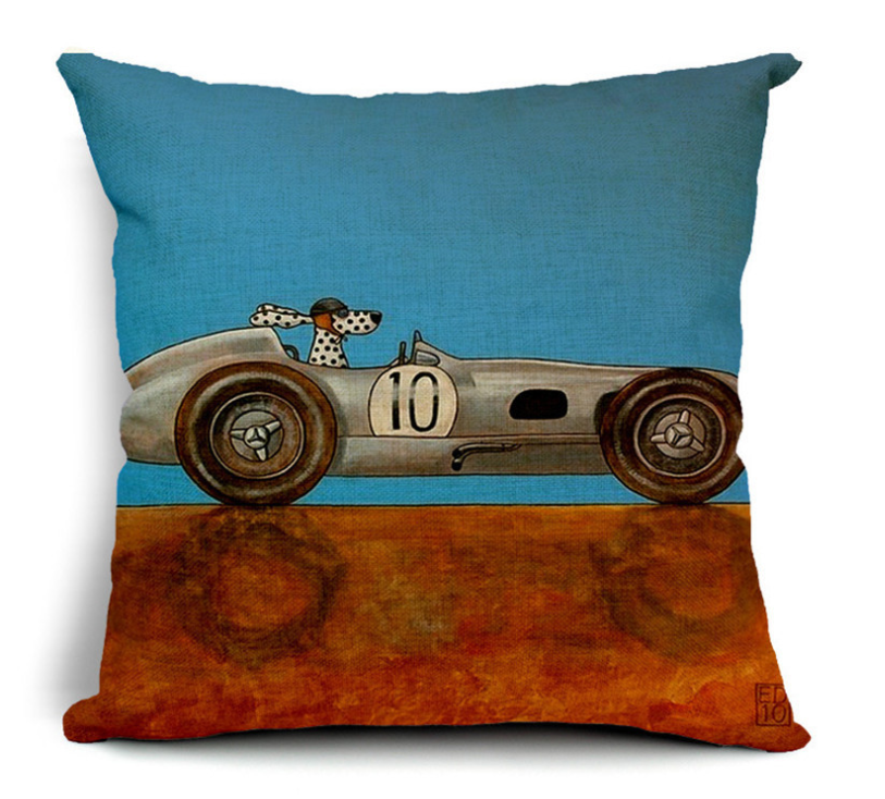 Wang star happy cartoon dog pillow set cotton pillow car with high quality cotton pillow cushion covers