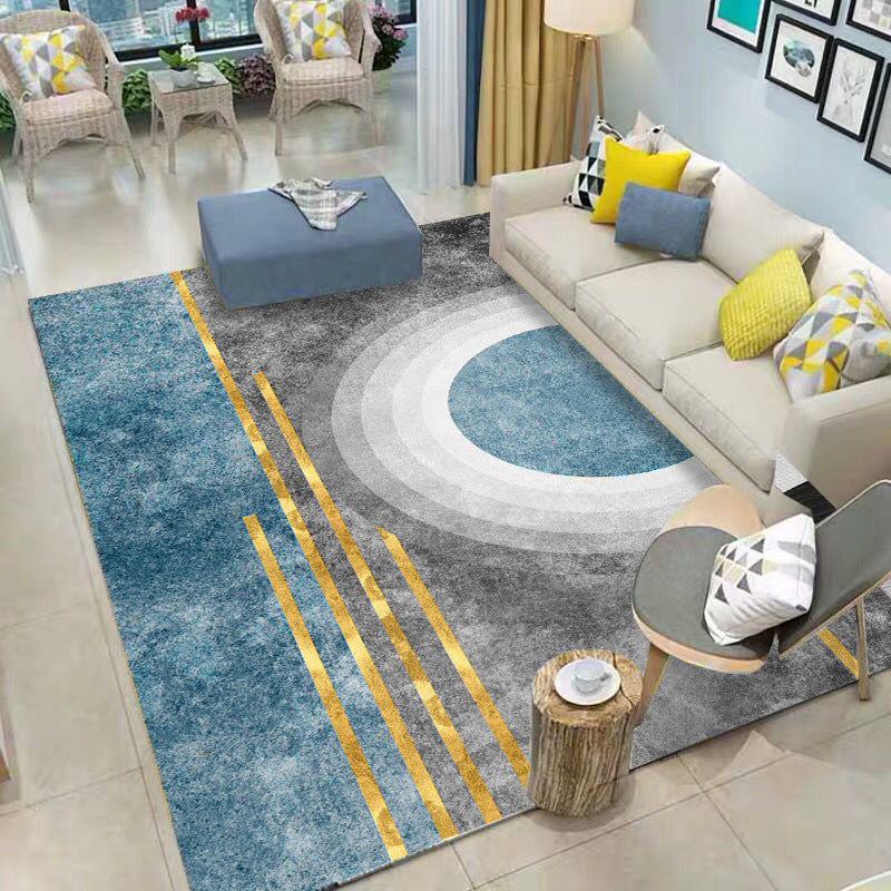 Thickened Cashmere-like Pattern Abstract Sofa Rug