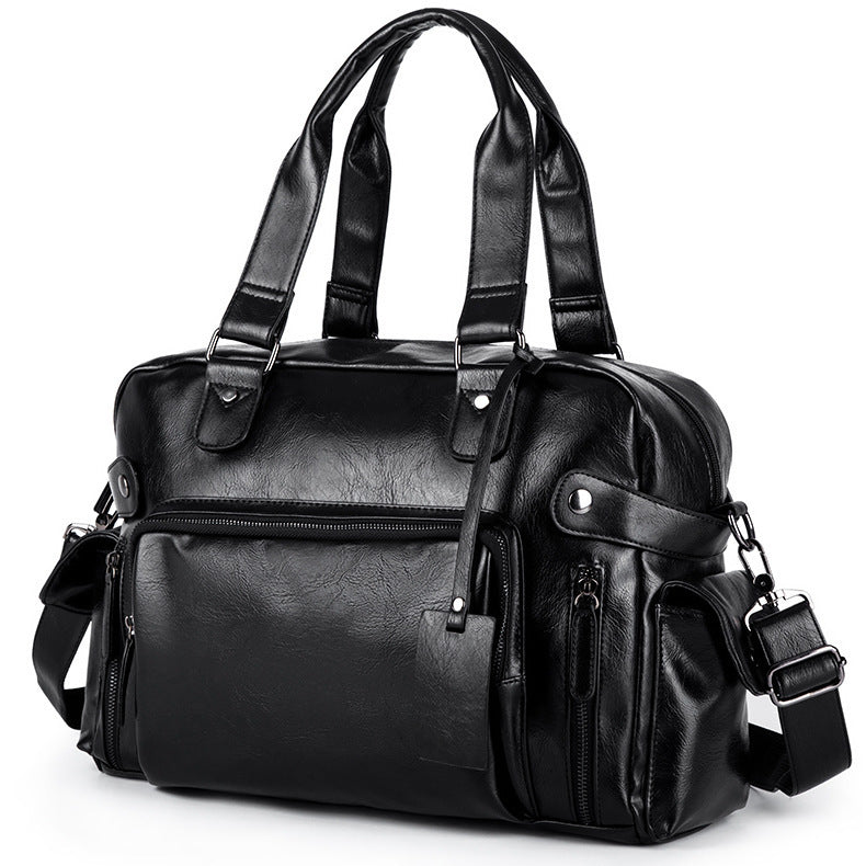 Men's Fashion Casual Solid Color Travel Handbag