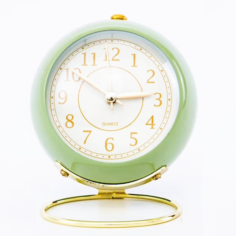Round Metal Desk Clock Round Student Clock