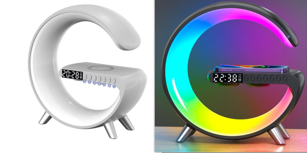 G Shaped LED Lamp Bluetooth Speaker Wireless Charger Atmosphere Lamp