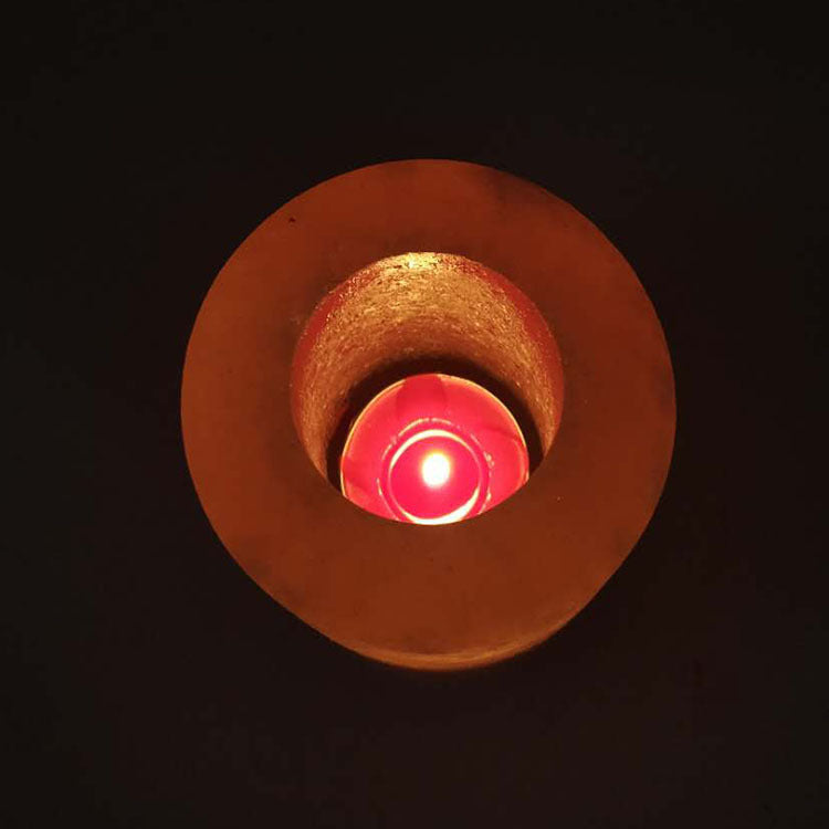 Himalayan Rose Salt Lamp Candle Holder Romantic Candle Light Dinner Candle Holder