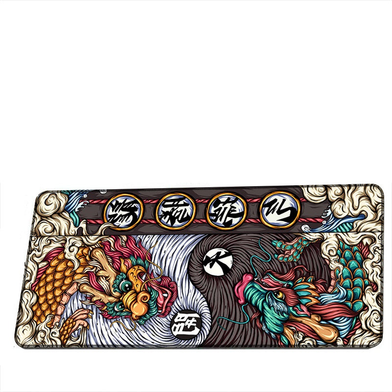 All Black Extended Office Gaming Mouse Pad