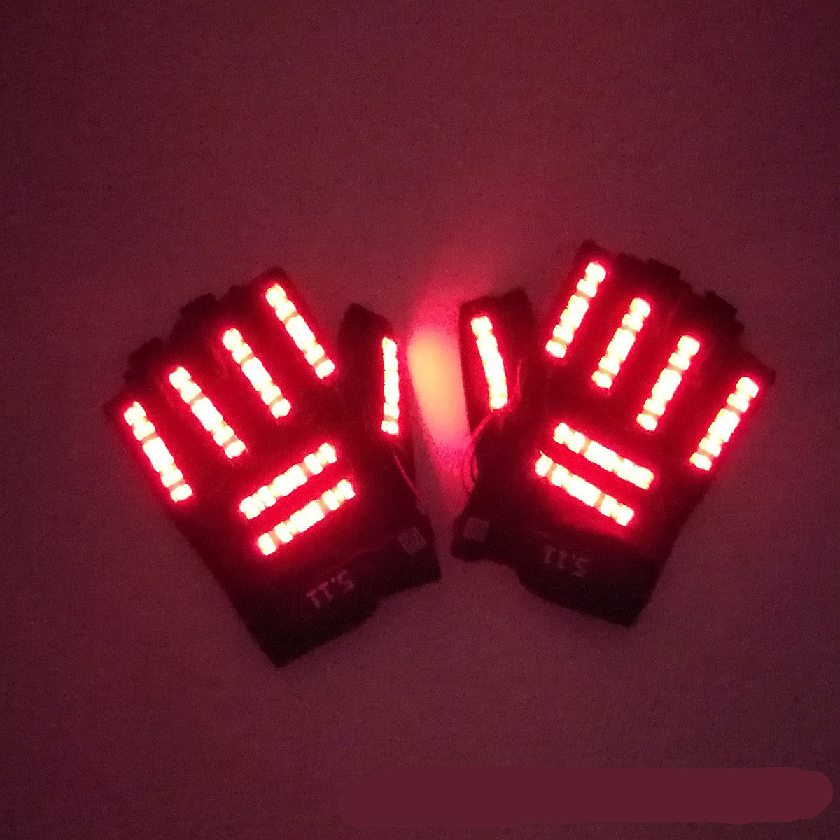 led half-finger lighting gloves