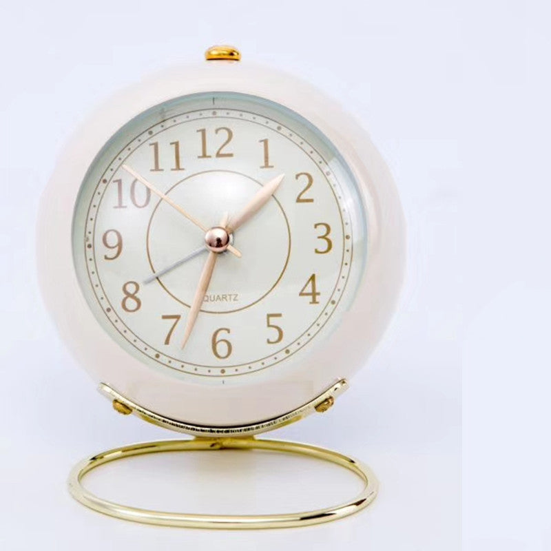 Round Metal Desk Clock Round Student Clock