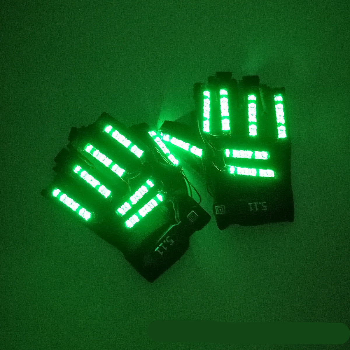 led half-finger lighting gloves
