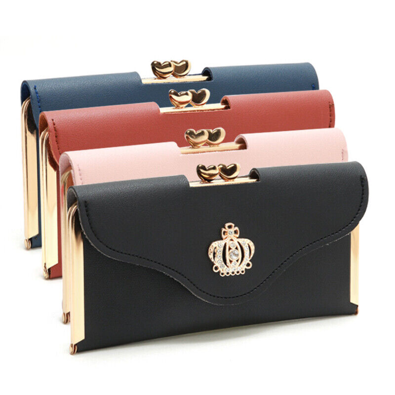 Women Short Small Money Purse Wallet Ladies PU Leather Folding Coin Card Holder