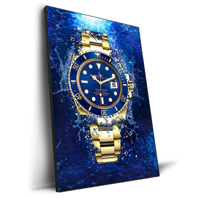 Luxury Wall Art Pictures World Famous Watch Graffiti Art Canvas Painting
