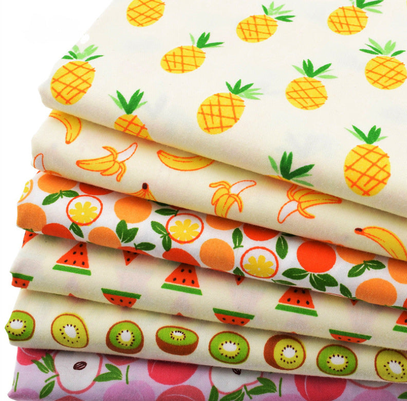 Cartoon Fruit Series Twill Printed Fabric