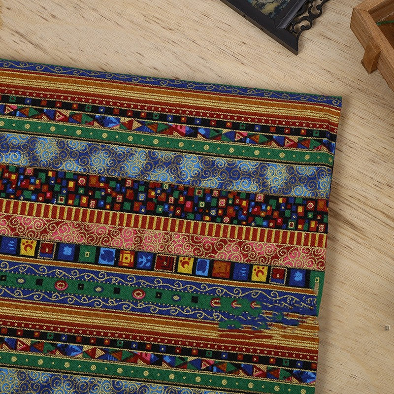 Cotton And Hemp Woven Stripe Household Tablecloth Coffee Table Cloth Table Cloth