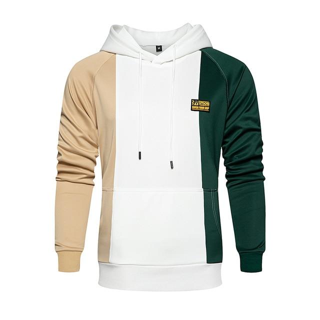 Fashion Cartoon Badge Hooded Sports Sweater Men