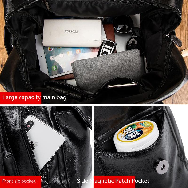 Men's Fashion Casual Solid Color Travel Handbag