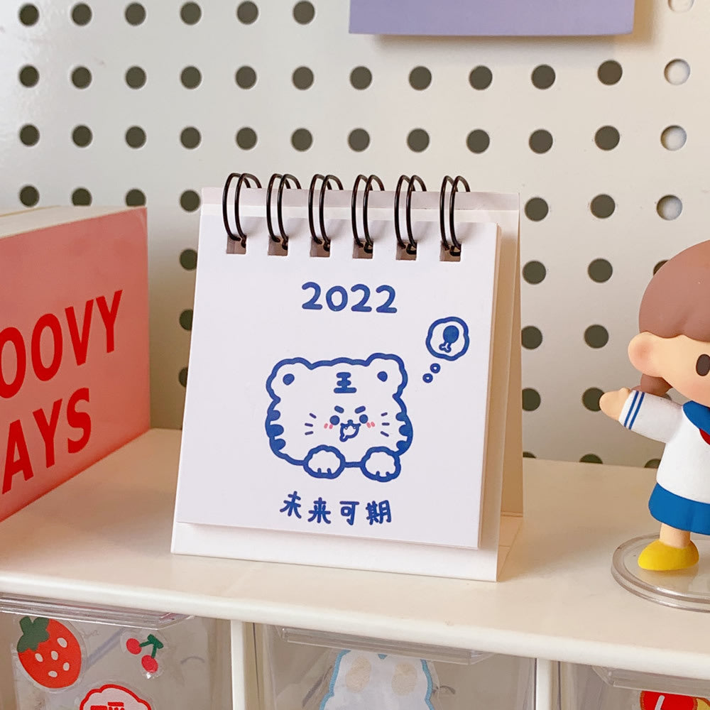 Desk Calendar Creative Simple Clock-in  Cartoon Desktop Ornaments