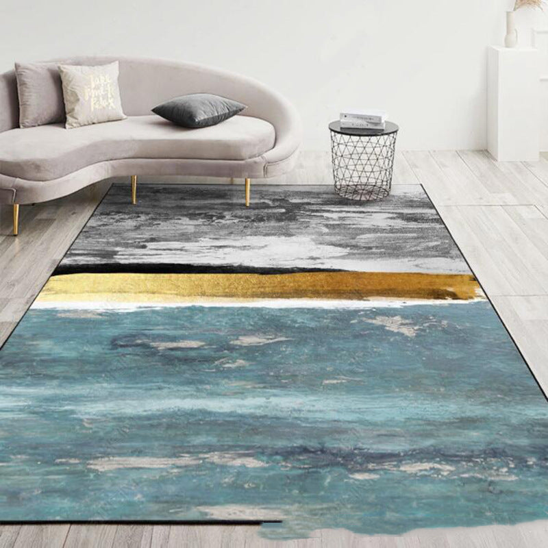 Thickened Cashmere-like Pattern Abstract Sofa Rug