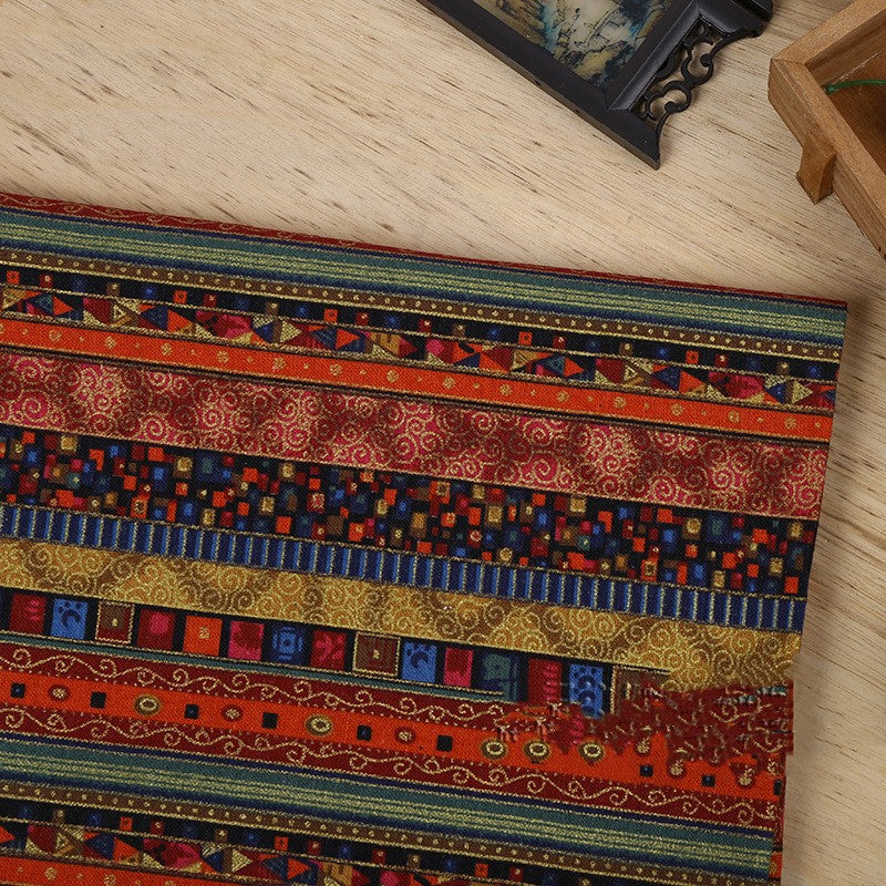 Cotton And Hemp Woven Stripe Household Tablecloth Coffee Table Cloth Table Cloth