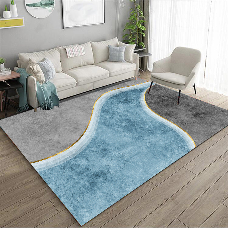 Thickened Cashmere-like Pattern Abstract Sofa Rug