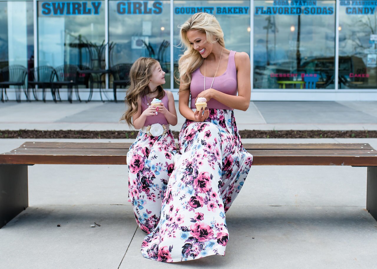 2021 Family Matching Outfits Clothes Summer Sleeveless Long Dresses Women Mother And Daughter Beach Maxi Bandage Bodycon Dress