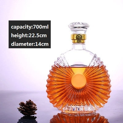 Whiskey Decanter Whiskey Bottle Crystal Glass Wine Beer Containers Glass Bottle Glass Cup Home Bar Tools Decoration Shot Glass