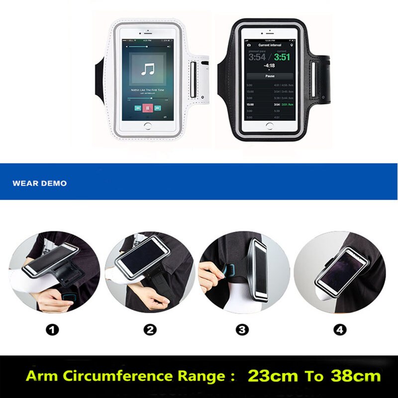 Waterproof Gym Sports Running Armband For iPhone 11 Pro Max 8 7 6 6 S 8 Plus X XS Max XR Samsung Phone Case Cover Holder Armband