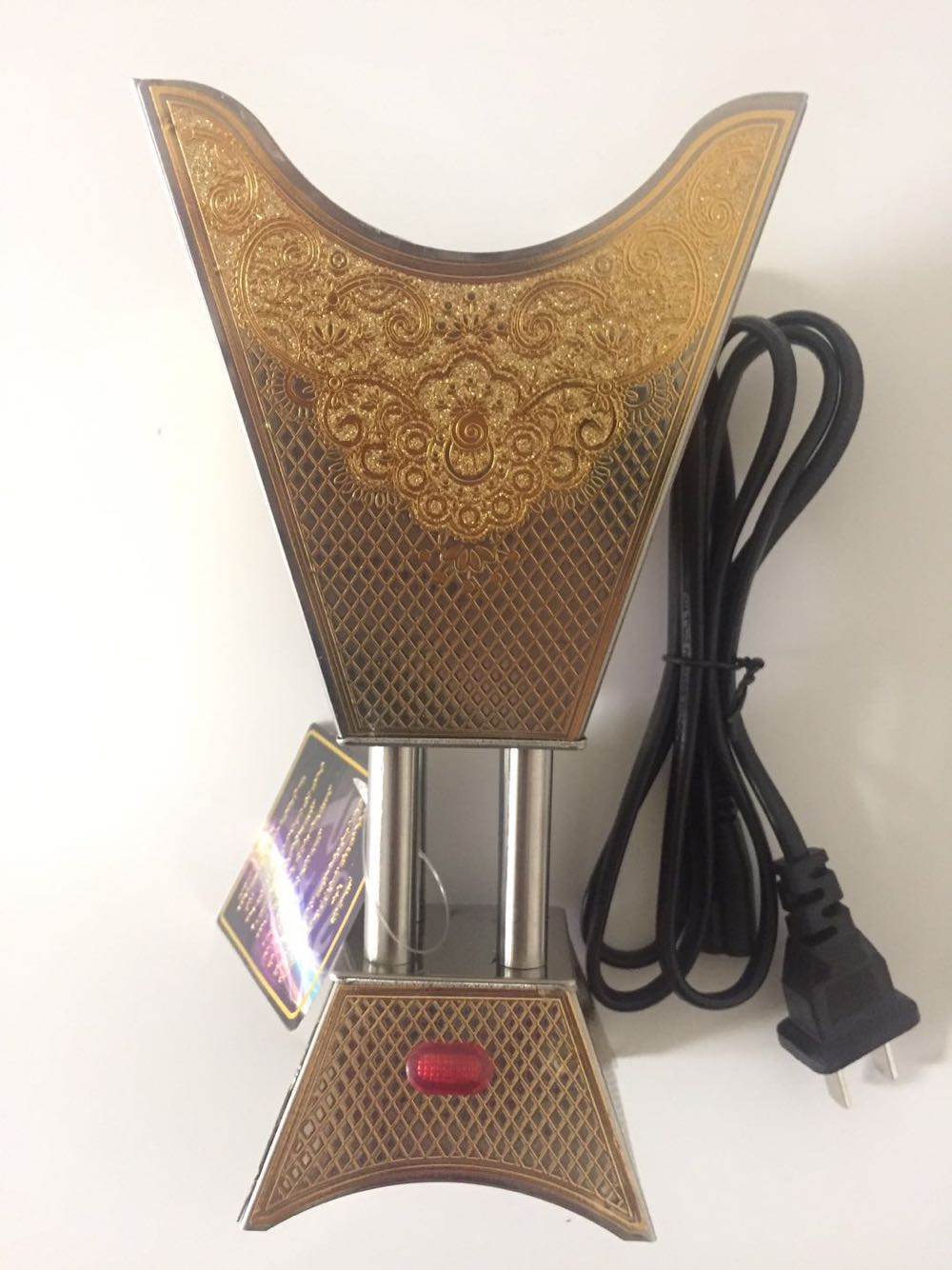 220V Incense Burner Arabian Islamic Style Mini Electric  Burner Incense Bakhoor  Square Pearl incense Electric Metal Positive