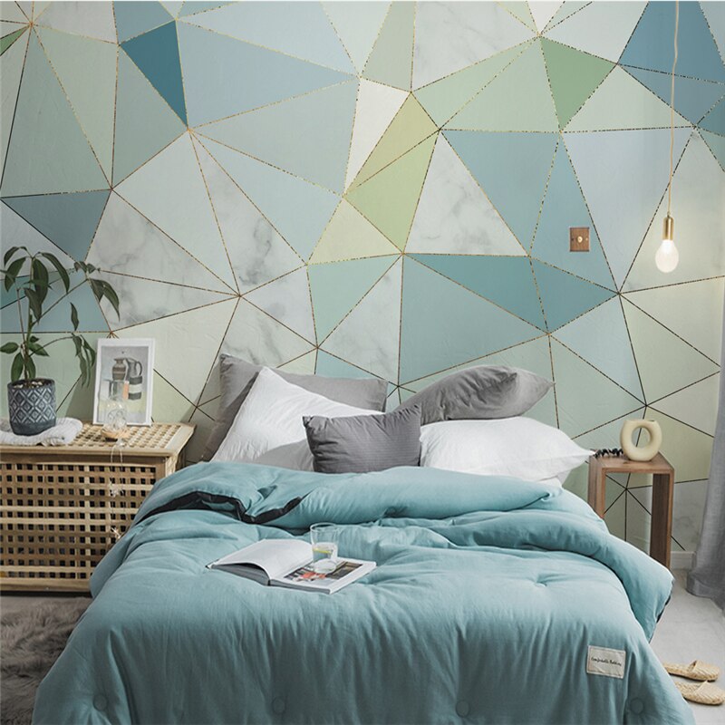 beibehang Custom papel de parede 3d geometric golden line wallpaper TV background Photo 3D Wall Paper Room home decor decoration