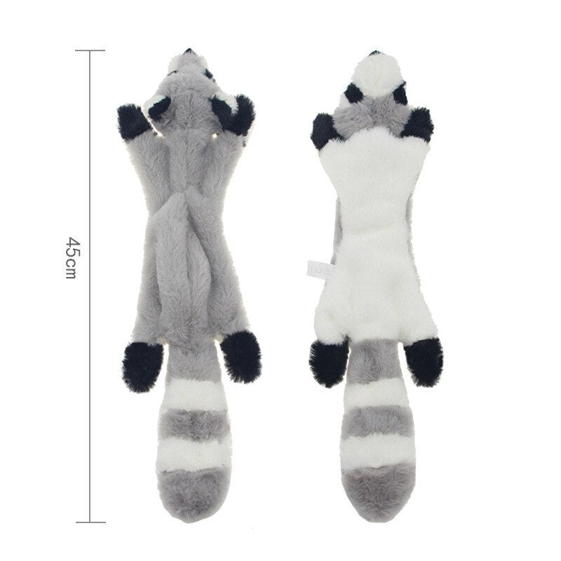 Plush Dog Chew Toys Pet Puppy Cleaning Teeth Toy Wolf Toys Stuffed Squeaky Animals Rabbit Honking Training Squirrel Pet Supplies