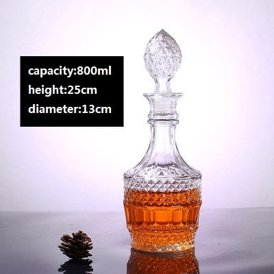 Whiskey Decanter Whiskey Bottle Crystal Glass Wine Beer Containers Glass Bottle Glass Cup Home Bar Tools Decoration Shot Glass
