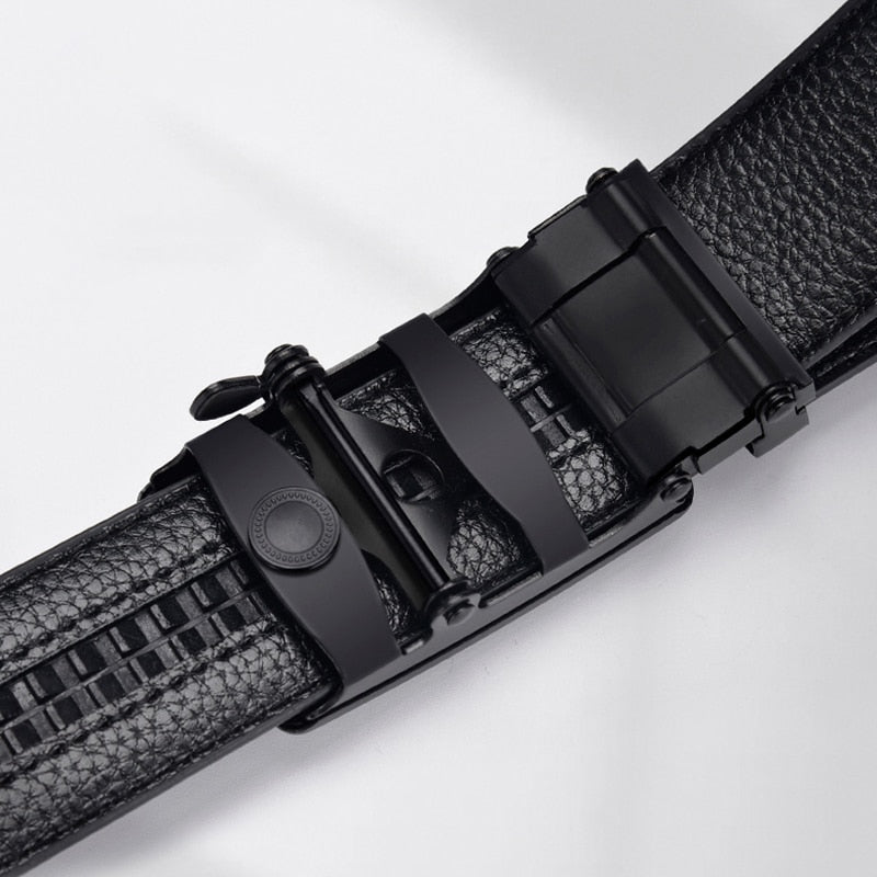 Belt men's leather automatic buckle business casual High-quality crocodile pattern leather belt with automatic dropshipping