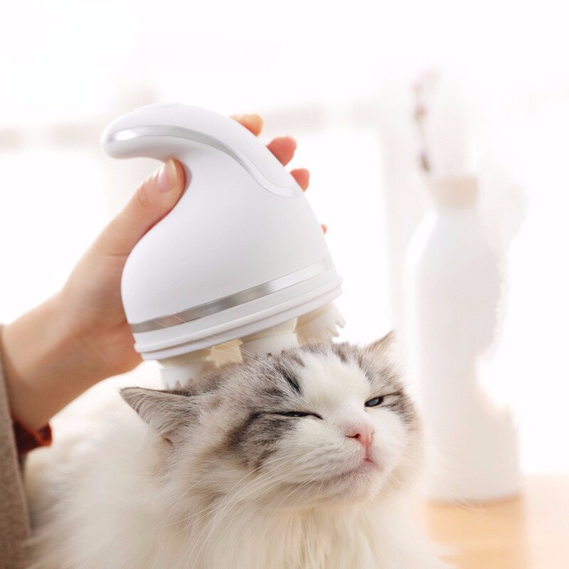 Electric Pet Massager Dog Cat Massage Vibrating Scalp Charging Machine Head Kneading Health Care Cat Supplies Accessories