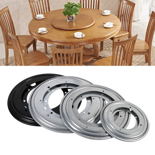 4 Types Sliver/Black Tableware Heavy Duty Round Shape Galvanized Turntable Bearing Rotating Swivel Plate