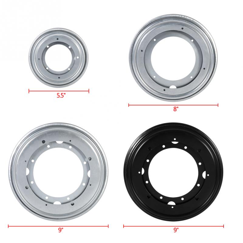 4 Types Sliver/Black Tableware Heavy Duty Round Shape Galvanized Turntable Bearing Rotating Swivel Plate