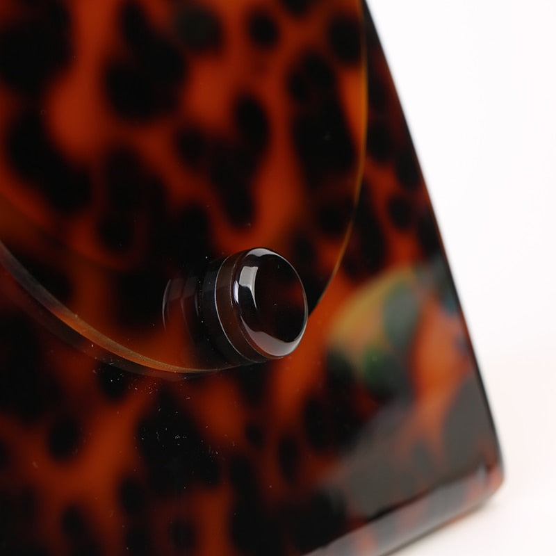 New Fashion Brand Leopard Acrylic Bag Women Classic Tortoise Print Handbags Party Prom Evening Bags Clutches Ladies Wallet