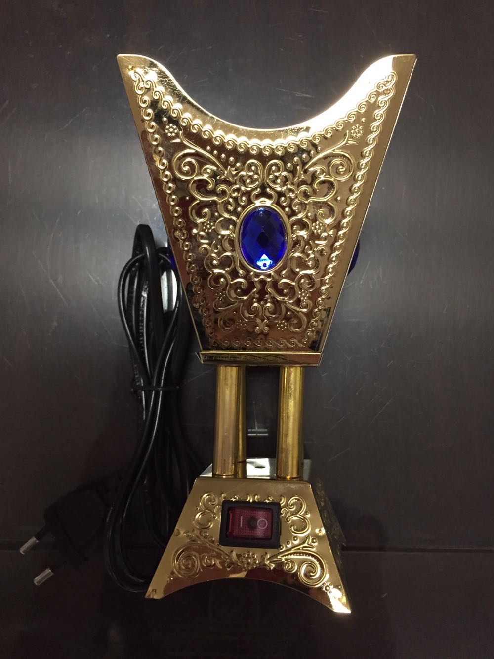 220V Incense Burner Arabian Islamic Style Mini Electric  Burner Incense Bakhoor  Square Pearl incense Electric Metal Positive