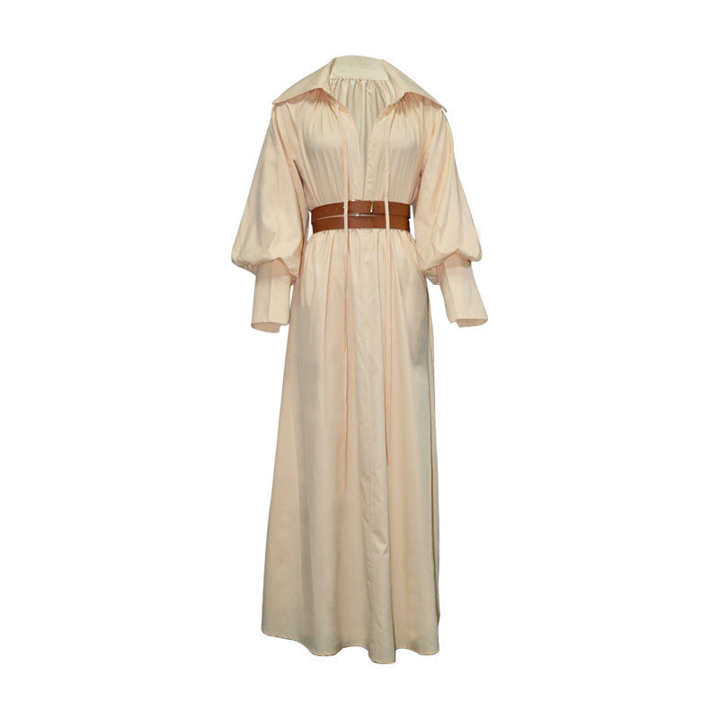 Women's Long Sleeve Loose Mid-length Dress