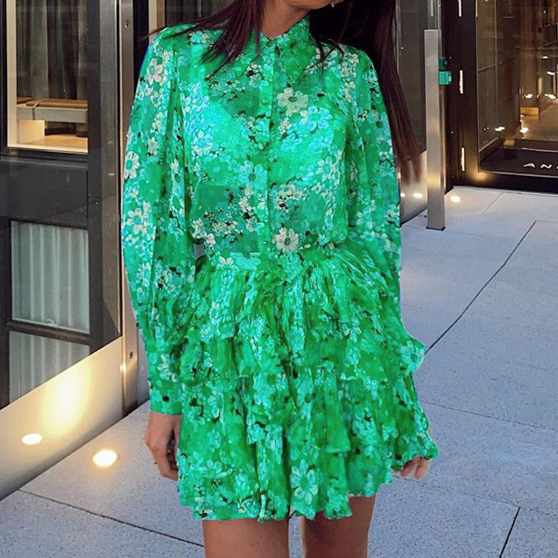 Women's Printed Fashion Long Sleeve Two-piece Set