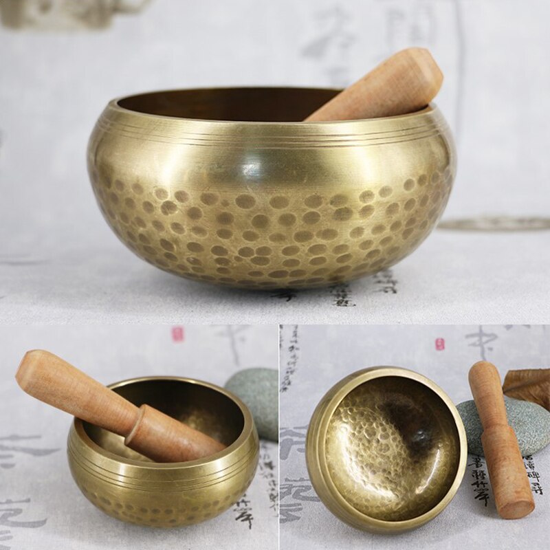 Tibetan Singing Bowl Home Decoration Buddhism Dharma Monks Lama Supplies Yoga Copper Sound Therapy Nepal Handmade Bowl New