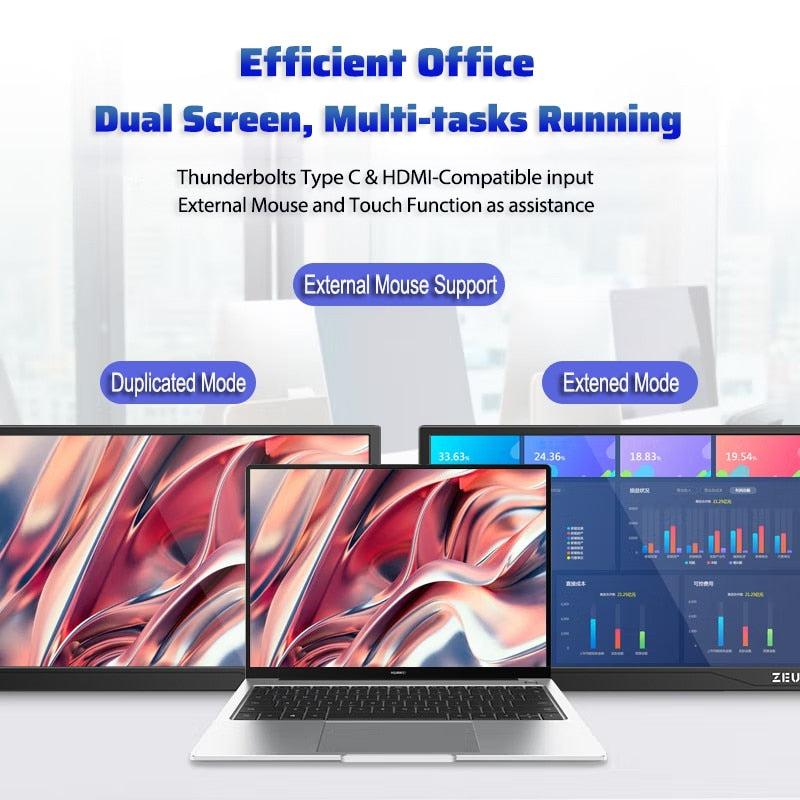 Ultrathin 15.6inch 1080P HDR USB C HDMI-Compatible IPS Portable Screen Gaming Monitor for Switch PS5 Xbox Macbook Pro Phone PC