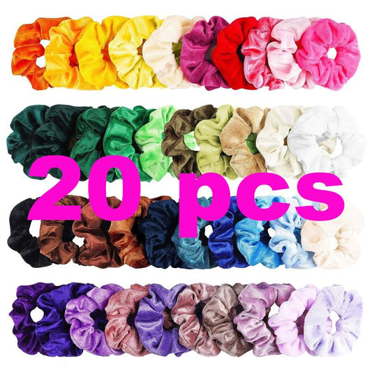 50/20/16/12/10/6/3/1 PC Fashion Velvet/Silk Scrunchie Elastic Hair Rubber Bands Hair Ropes Ties for Women Hair Accessories Girls