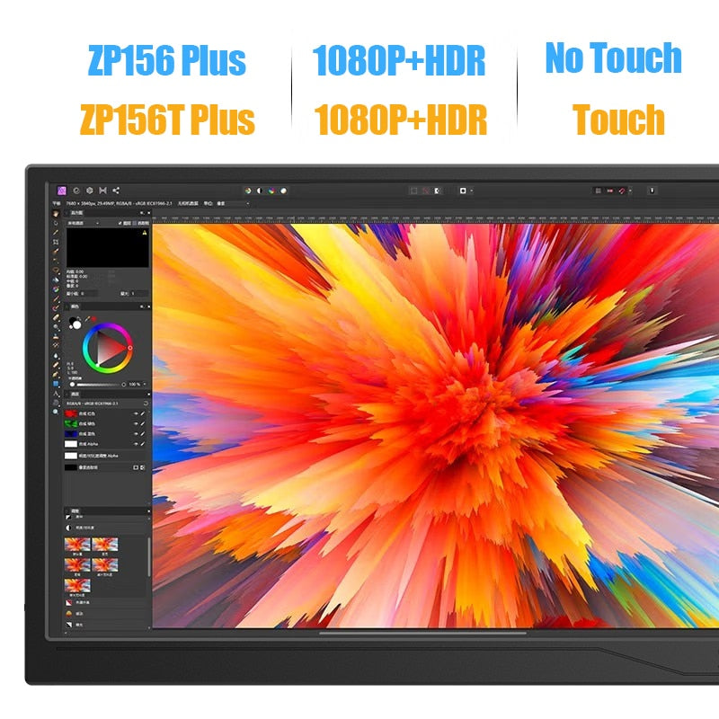 Ultrathin 15.6inch 1080P HDR USB C HDMI-Compatible IPS Portable Screen Gaming Monitor for Switch PS5 Xbox Macbook Pro Phone PC