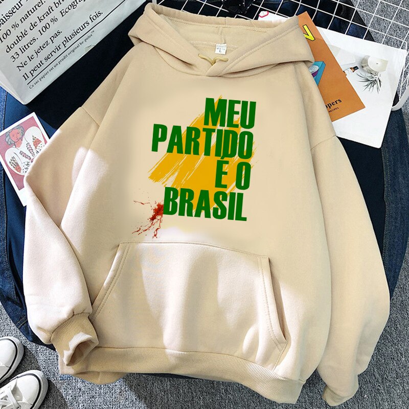 brazil hoodies male graphic y2k aesthetic men clothing hoddies Korea