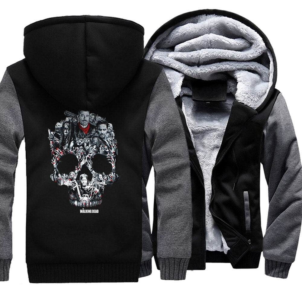 Hero   Sweatshirts Men 2021 New Winter Fleece Print Thick Hoodies Jacket Hoddie Streetwear Hip Hop Male