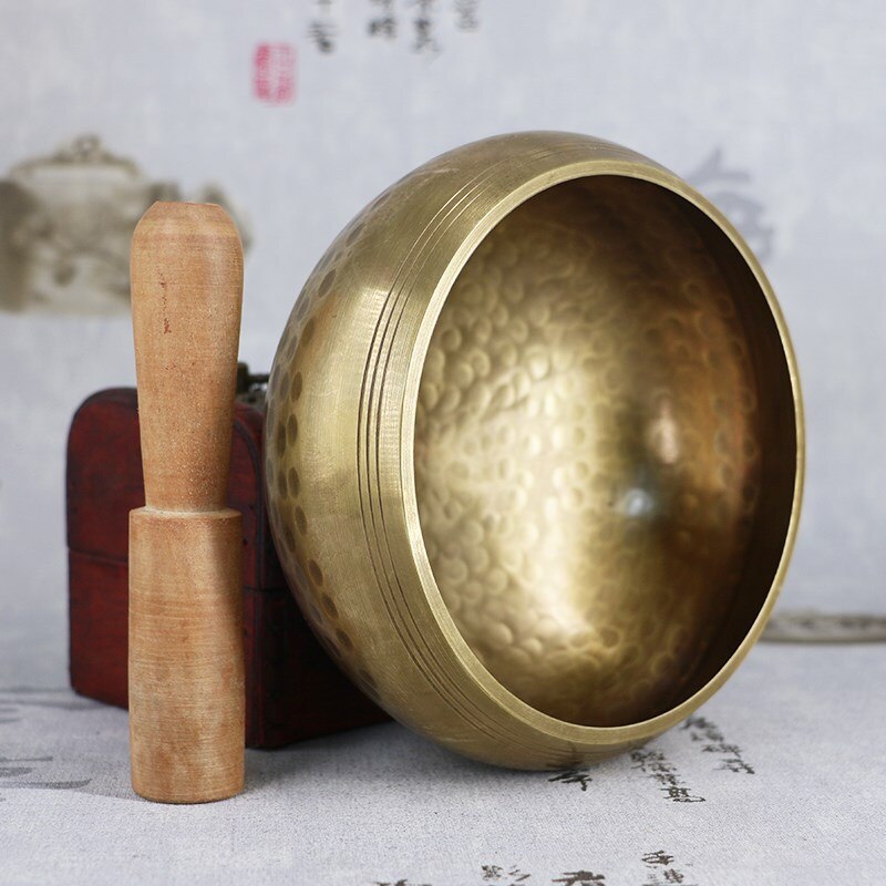 Tibetan Singing Bowl Home Decoration Buddhism Dharma Monks Lama Supplies Yoga Copper Sound Therapy Nepal Handmade Bowl New