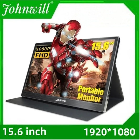 Portable Monitor 15.6'' 4K LCD HD Type C Display for PC Laptop Phone PS4 Switch XBOX 1080p Gaming IPS Screen