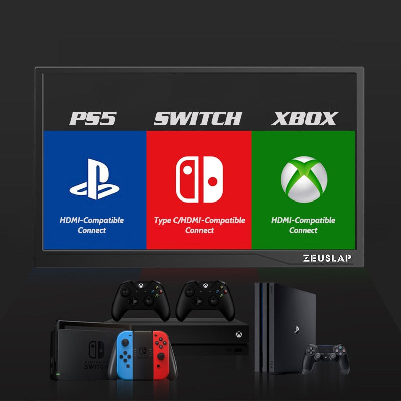 Ultrathin 15.6inch 1080P HDR USB C HDMI-Compatible IPS Portable Screen Gaming Monitor for Switch PS5 Xbox Macbook Pro Phone PC